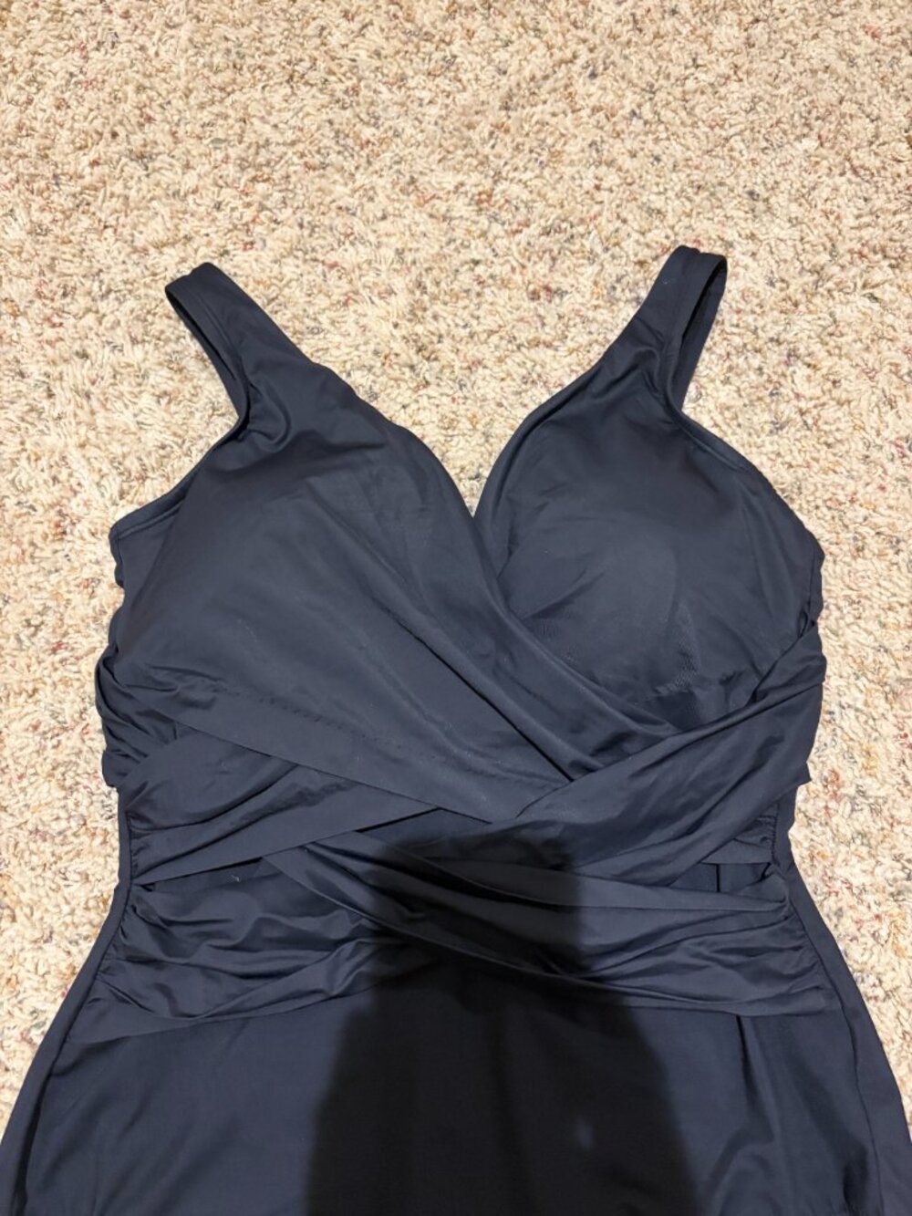Lands End DD-Cup SlenderSuit Wrap One Piece Swimsuit - Picture 4 of 14